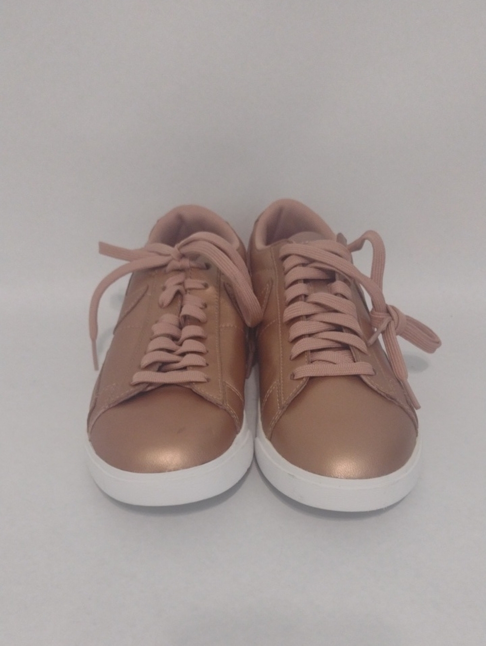 Nike Women's Shiny Tan Lace-Up Sneakers (J825)